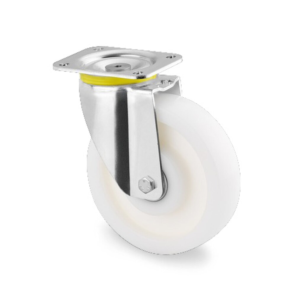 TENTE® Lenkrolle Polyamid, Präzisionskugellager, verstärkt, Ø x Breite 125 x 50 mm, TK 700 kg Produktabbildung: TENTE® Lenkrolle Polyamid, Präzisionskugellager, verstärkt, Ø x Breite 125 x 50 mm, TK 700 kg