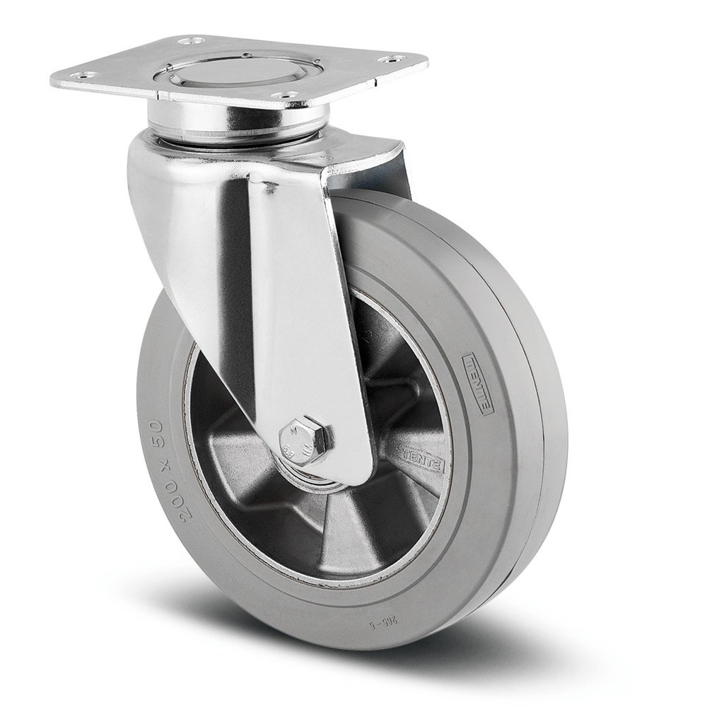 Produktabbildung: TENTE® Lenkrolle PU, Präzisionskugellager, Ø x Breite 200 x 50 mm, TK 600 kg
