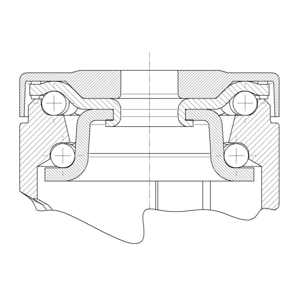 Produktabbildung Nr. 2: TENTE® Lenkrolle TPE, Präzisionskugellager, Kunststoff-Gehäuse, Totalfeststeller, Ø x Breite 100 x 50 mm, TK 100 kg