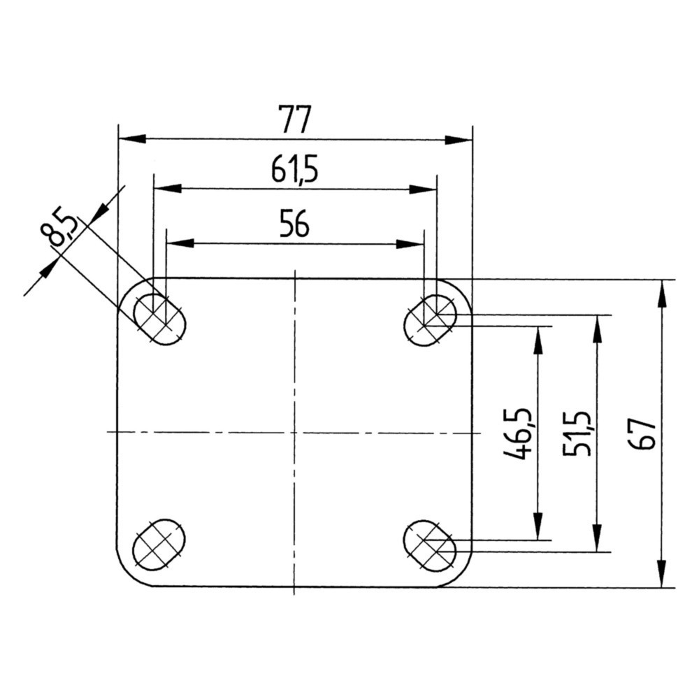 Produktabbildung Nr. 3: TENTE® Lenkrolle TPE, Präzisionskugellager, Kunststoff-Gehäuse, Totalfeststeller, Ø x Breite 100 x 50 mm, TK 100 kg