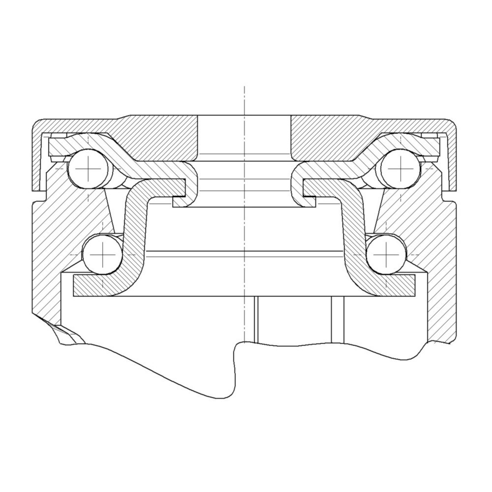 Produktabbildung Nr. 2: TENTE® Lenkrolle TPE, Präzisionskugellager, Kunststoff-Gehäuse, Totalfeststeller, Anschraubloch, Ø x Breite 100 x 50 mm, TK 100 kg