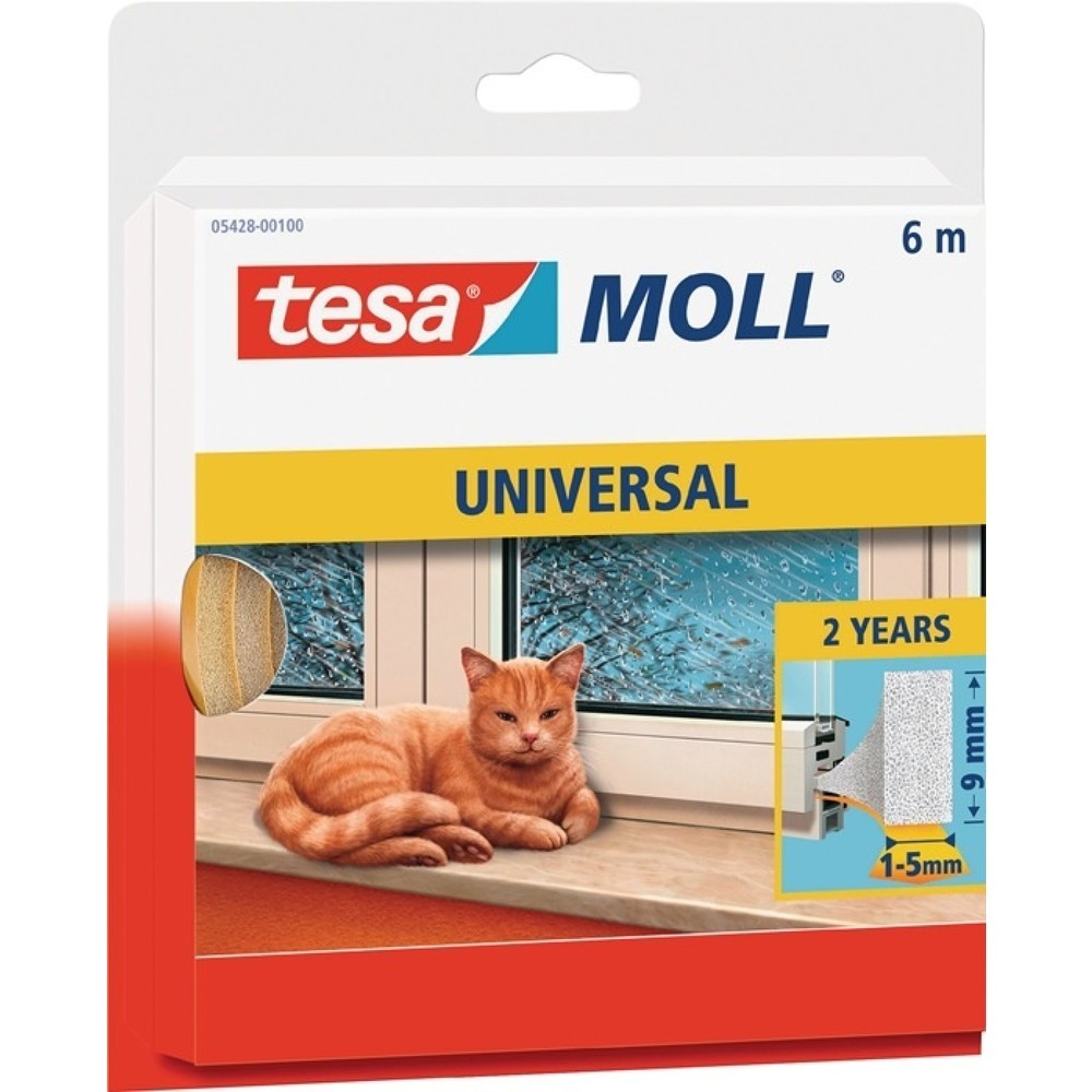 Produktabbildung: tesa® Fenster-/Türmoll tesa® moll® 5428, B9mmxH6mmxL6m