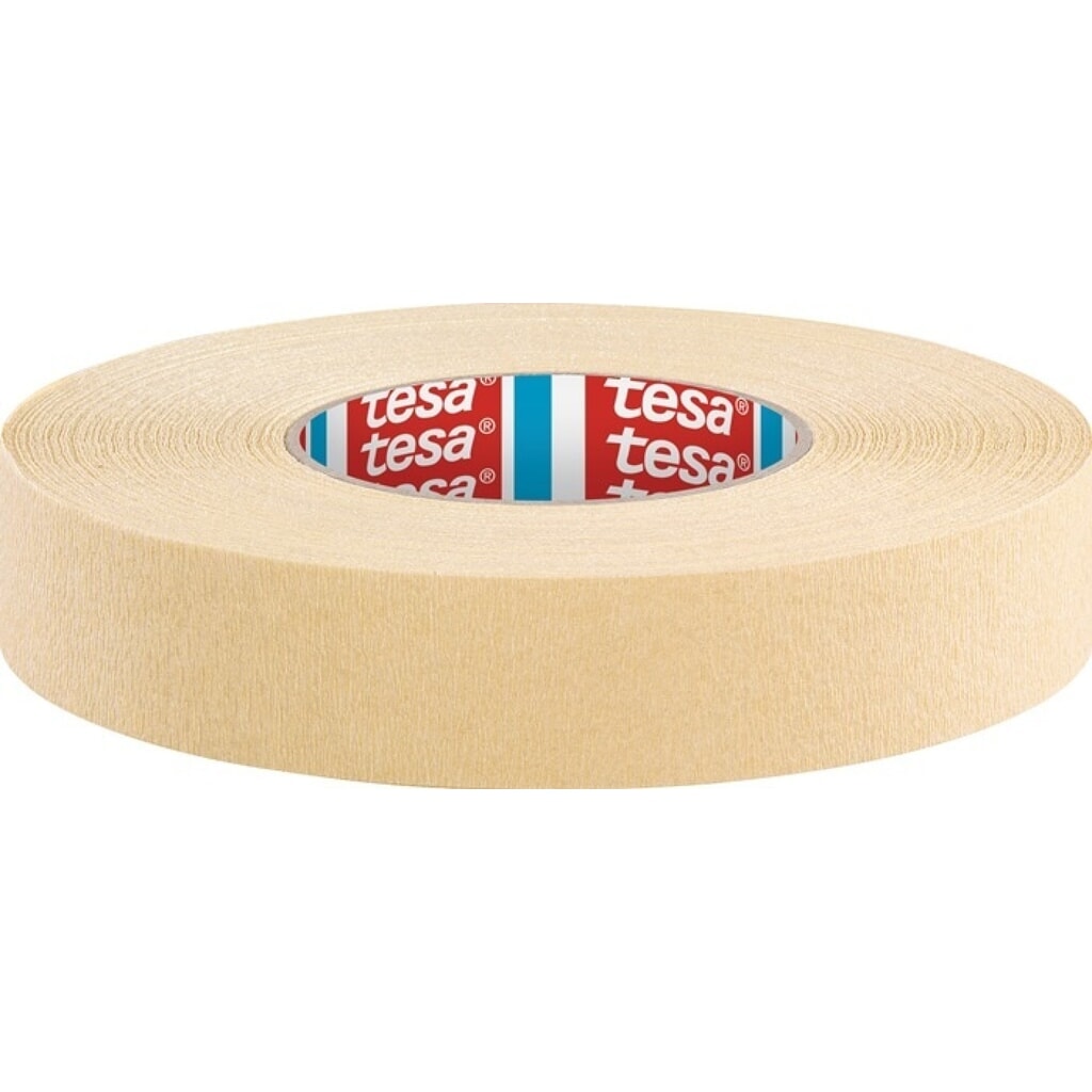 tesa® Kreppband tesa® krepp® 4322, chamois, stark gekreppt, Rolle, Länge 50 m Breite 30 mm Produktabbildung: tesa® Kreppband tesa® krepp® 4322, chamois, stark gekreppt, Rolle, Länge 50 m Breite 30 mm