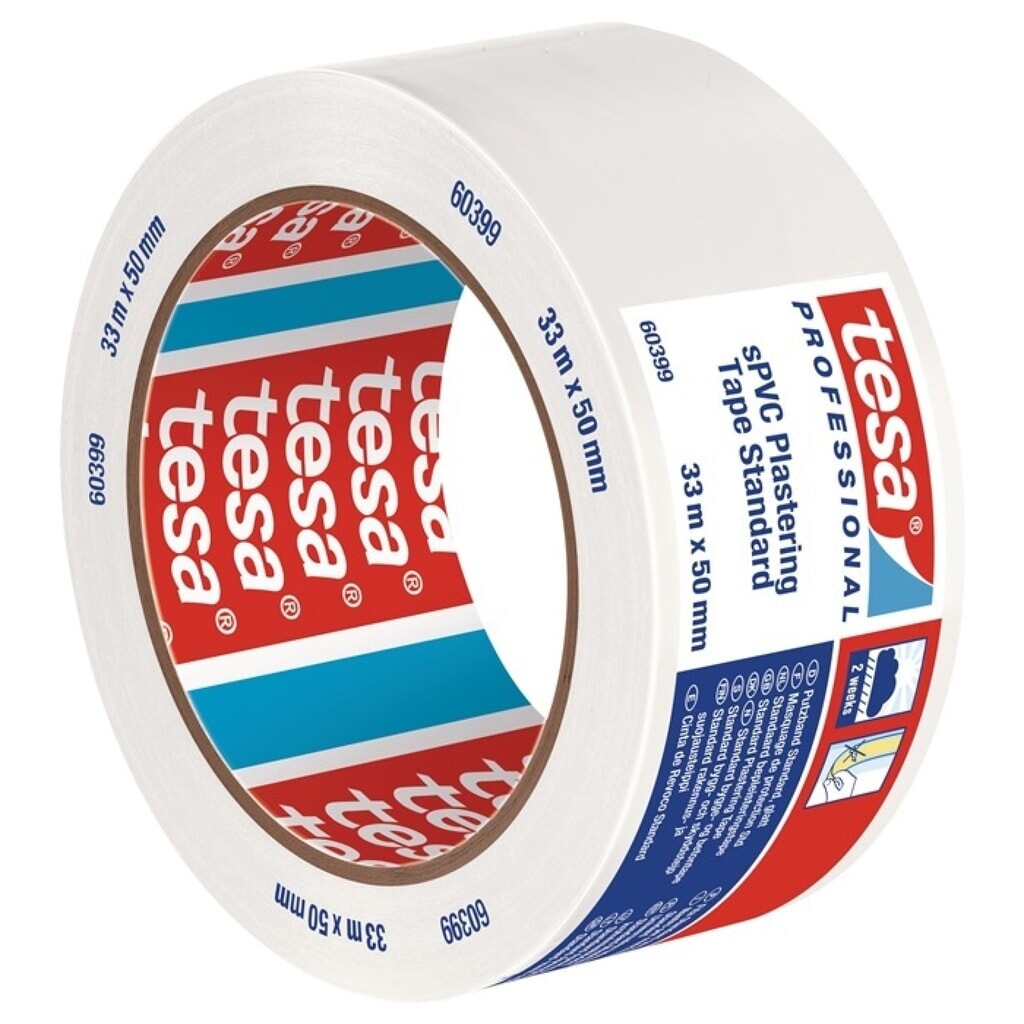 tesa® PVC Putzband 60399, Standard, weiß Produktabbildung Nr. 2: tesa® PVC Putzband 60399, Standard, weiß