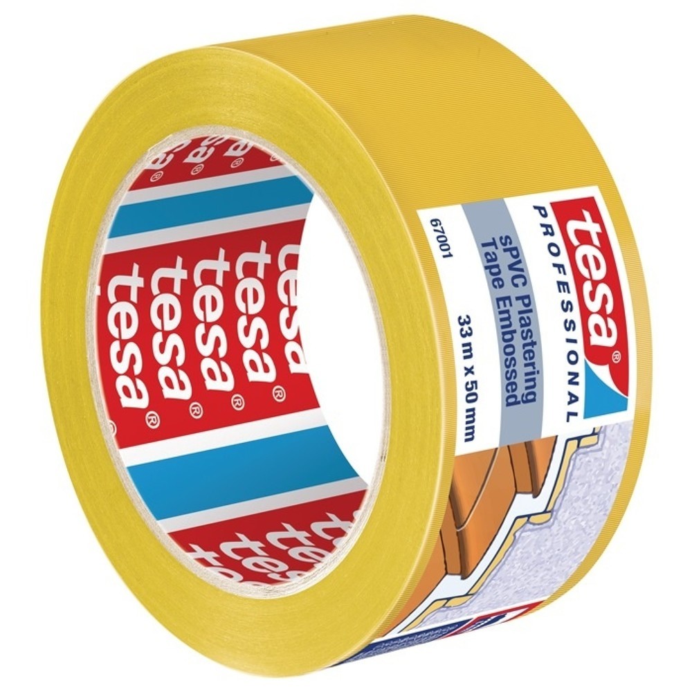 Produktabbildung Nr. 2: tesa® PVC Putzband 67001, quergerillt, gelb