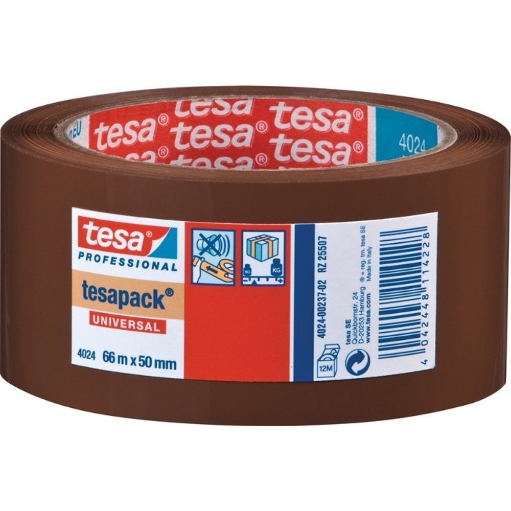 Produktabbildung: tesa® Verpackungsklebeband PP tesa® pack® 4024, Länge 66 m Breite 50 mm, chamois, Rolle