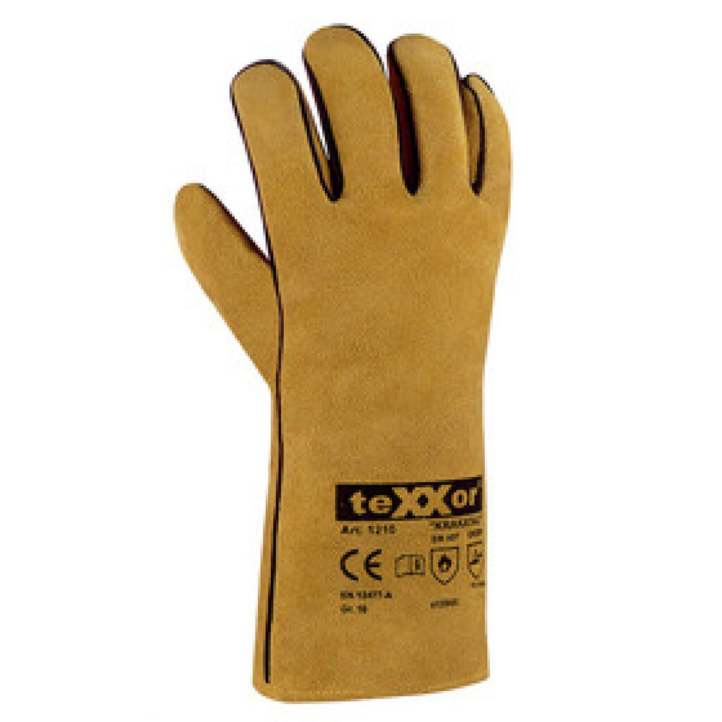 Texxor Hitzeschutzhandschuhe aus Rindspaltleder Produktabbildung: Texxor Hitzeschutzhandschuhe aus Rindspaltleder