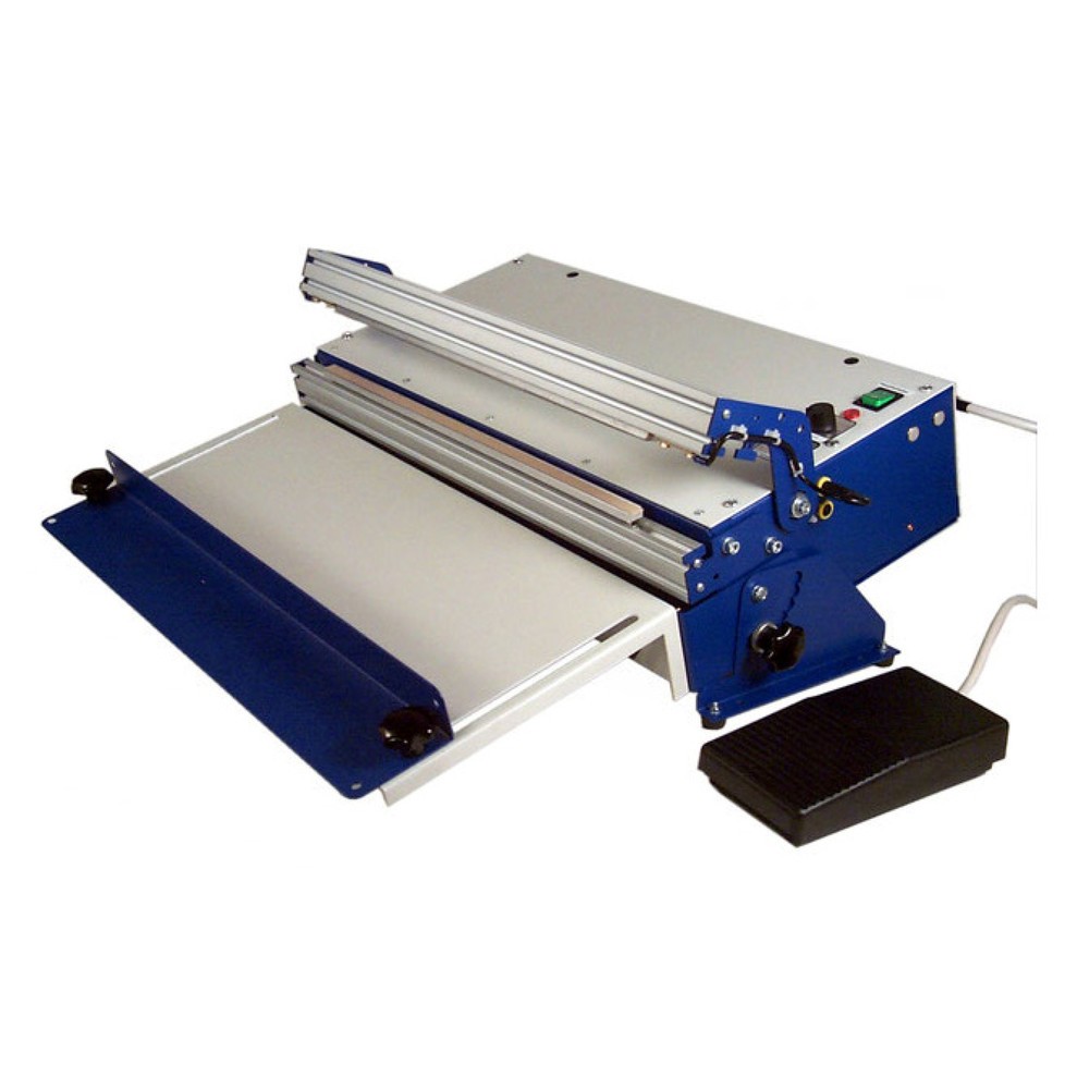 Produktabbildung: Tisch-Folienschweißgerät TM-600 mit Heizbandvorrichtung und Hubmagnet, Schweißnahtlänge 620 mm