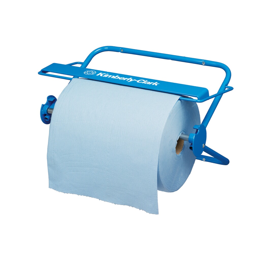Tisch- und Wandhalter Kimberly Clark® für Großrollen, blau Produktabbildung: Tisch- und Wandhalter Kimberly Clark® für Großrollen, blau