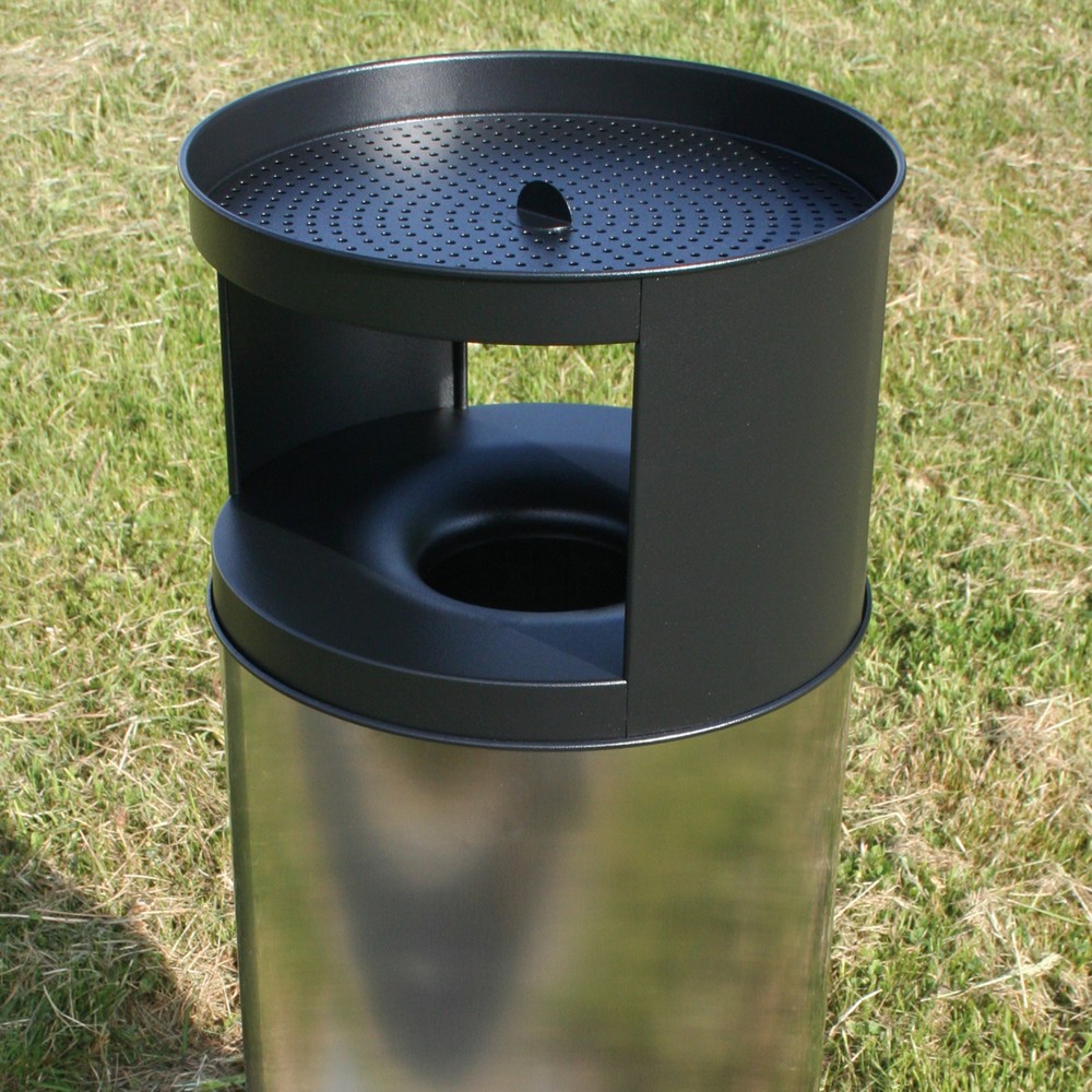Produktabbildung Nr. 2: TKG Ascher-Abfall-Kombination FLORENZ, Edelstahl, 25 Liter