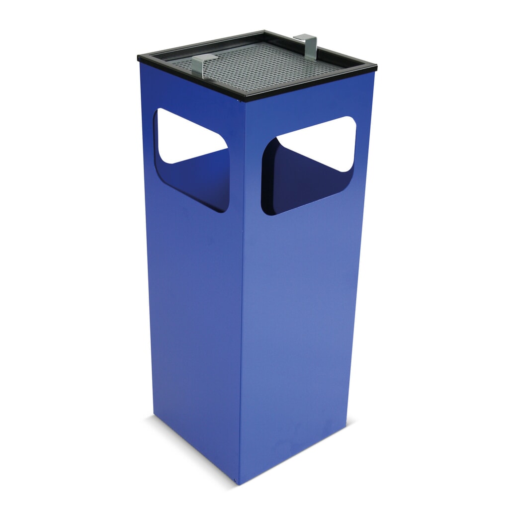 TKG Ascher-Abfall-Kombination KUBA, 15 Liter, blau Produktabbildung: TKG Ascher-Abfall-Kombination KUBA, 15 Liter, blau