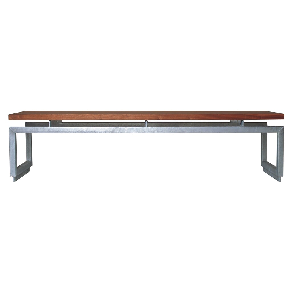 TKG Parkbank Castor, Echtholz/Stahlblech, HxBxT 420 x 1.800 x 500 mm Produktabbildung: TKG Parkbank Castor, Echtholz/Stahlblech, HxBxT 420 x 1.800 x 500 mm