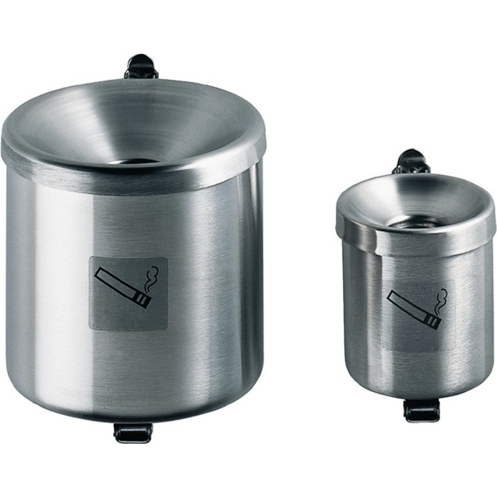 Produktabbildung: TKG Sicherheitswandascher, silberfarbig, Ø90xH100mm, mit Kippvorrichtung