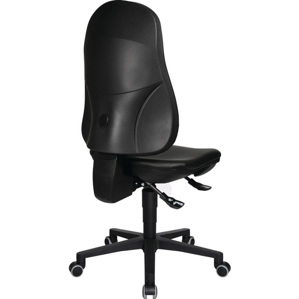 Produktabbildung Nr. 3: Topstar® Arbeitsdrehstuhl Point 70, Kunstlederpolster schwarz, Rollen, 410-530 mm