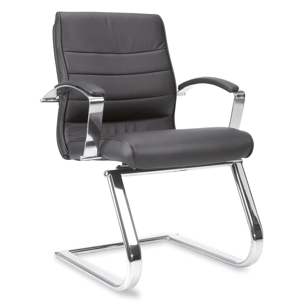 Topstar® Besuchersessel Business Pro, Gestell + Lehnen Chrom, schwarz Produktabbildung: Topstar® Besuchersessel Business Pro, Gestell + Lehnen Chrom, schwarz