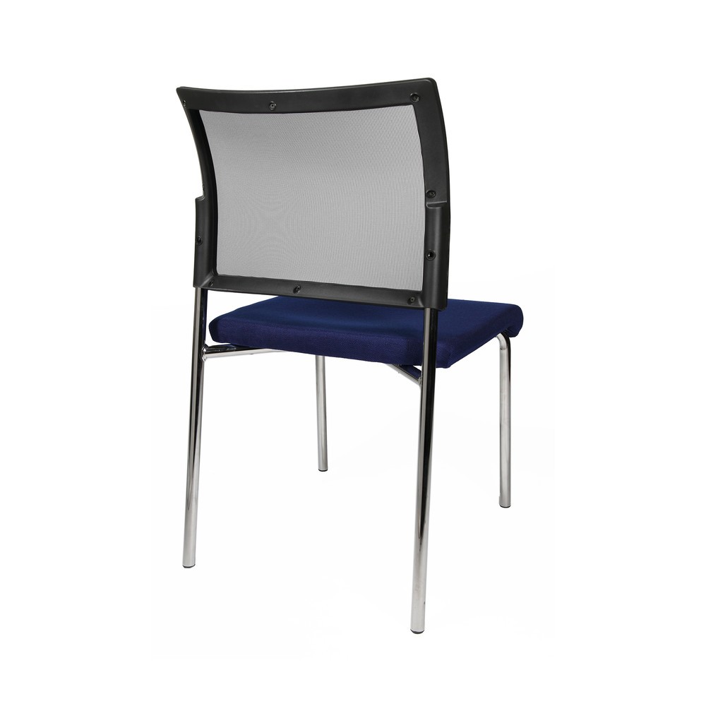 Produktabbildung Nr. 3: Topstar® Besucherstuhl Classic mit Netz-Rückenlehne + 4 Fuß Gestell, blau