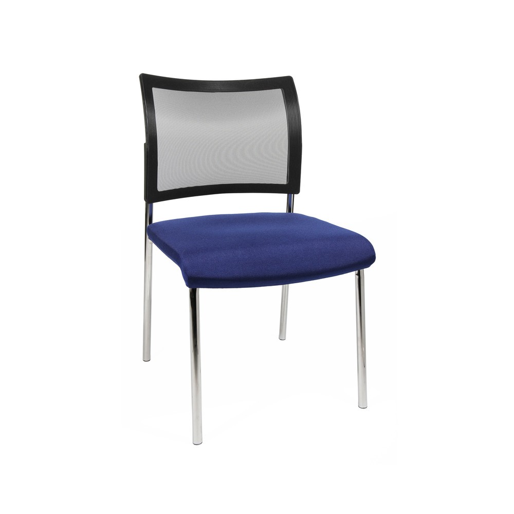 Produktabbildung Nr. 1: Topstar® Besucherstuhl Classic mit Netz-Rückenlehne + 4 Fuß Gestell, blau