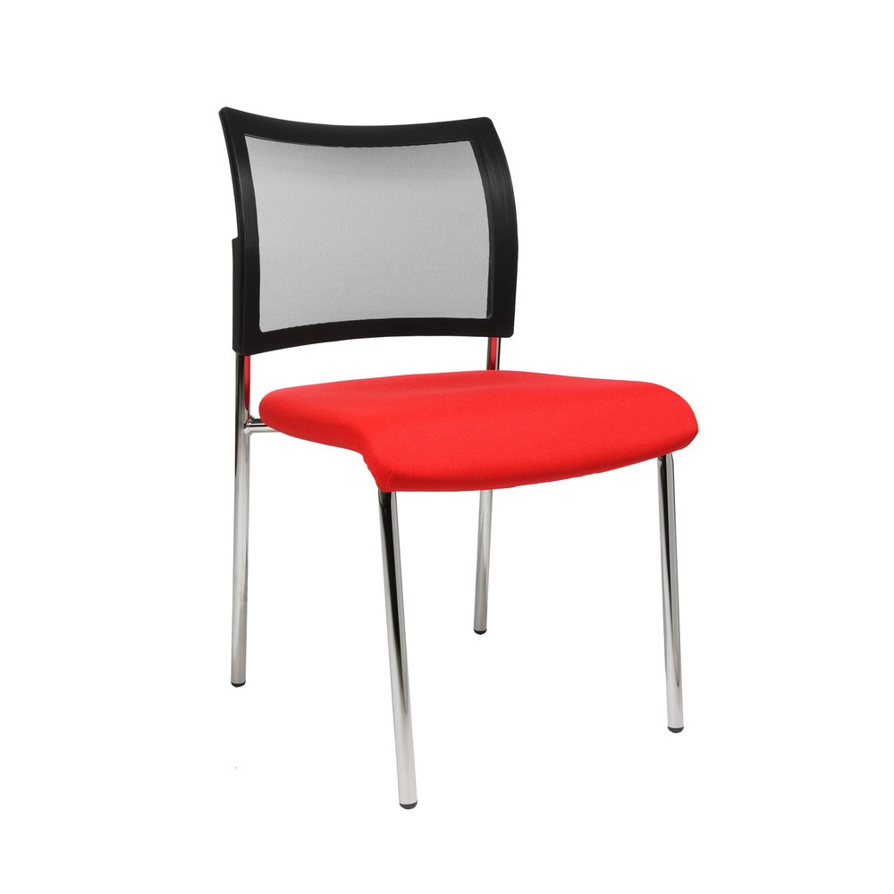 Produktabbildung Nr. 1: Topstar® Besucherstuhl Classic mit Netz-Rückenlehne + 4 Fuß Gestell, rot