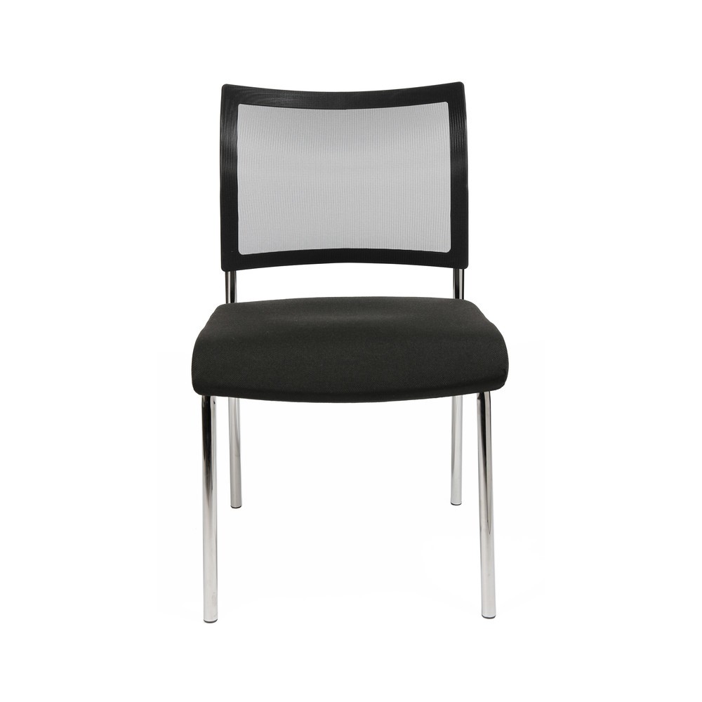 Produktabbildung Nr. 2: Topstar® Besucherstuhl Classic mit Netz-Rückenlehne + 4 Fuß Gestell, schwarz