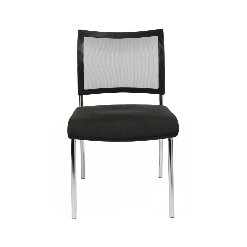 Produktabbildung Nr. 2: Topstar® Besucherstuhl Classic mit Netz-Rückenlehne + 4 Fuß Gestell, schwarz