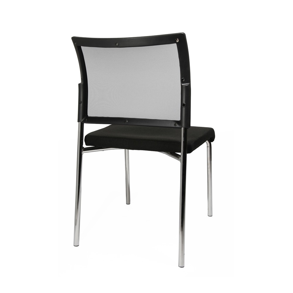 Produktabbildung Nr. 3: Topstar® Besucherstuhl Classic mit Netz-Rückenlehne + 4 Fuß Gestell, schwarz