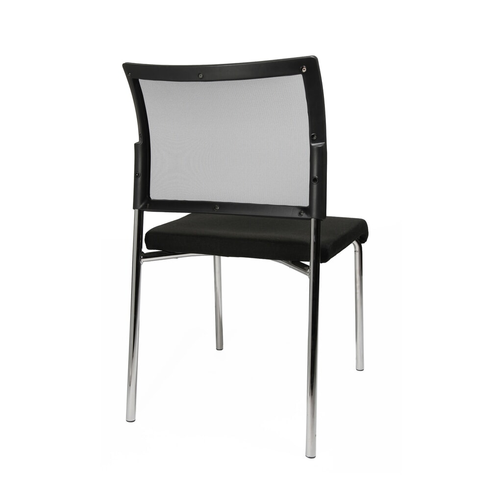 Produktabbildung Nr. 3: Topstar® Besucherstuhl Classic mit Netz-Rückenlehne + 4 Fuß Gestell, schwarz