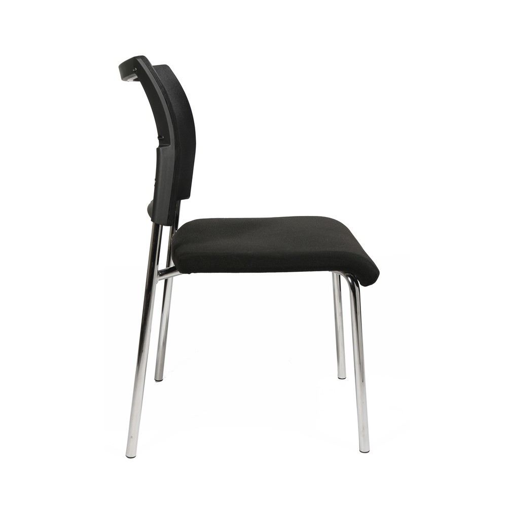 Produktabbildung Nr. 4: Topstar® Besucherstuhl Classic mit Netz-Rückenlehne + 4 Fuß Gestell, schwarz