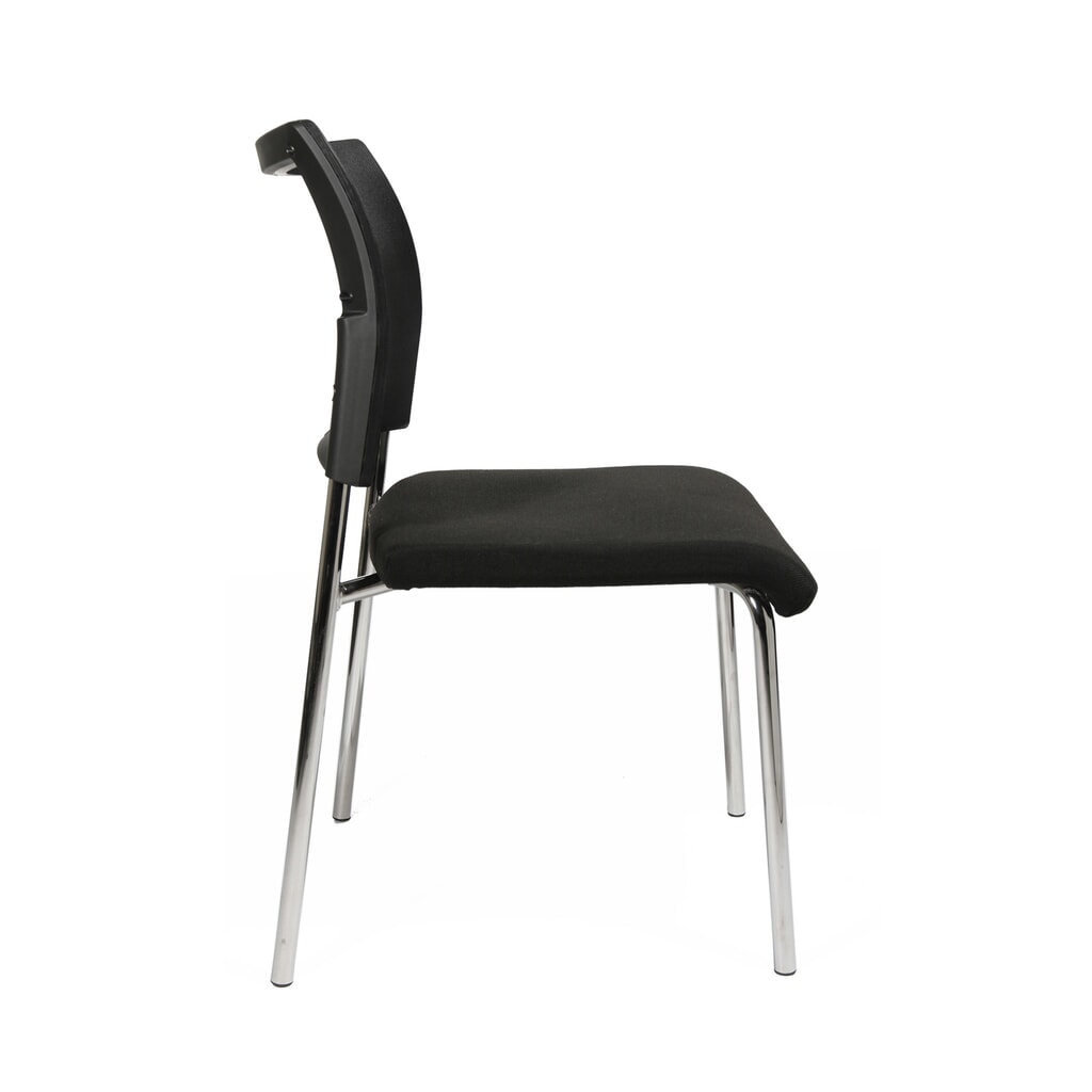 Produktabbildung Nr. 4: Topstar® Besucherstuhl Classic mit Netz-Rückenlehne + 4 Fuß Gestell, schwarz