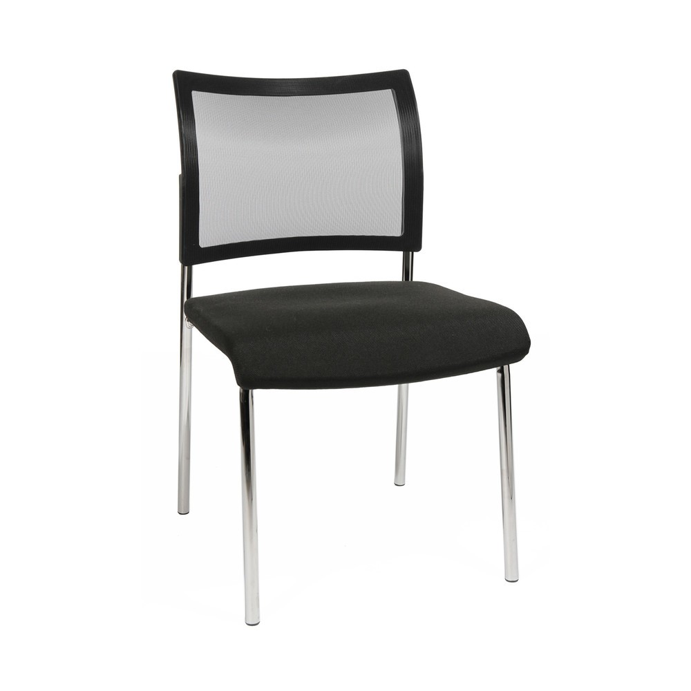 Produktabbildung: Topstar® Besucherstuhl Classic mit Netz-Rückenlehne + 4 Fuß Gestell, schwarz