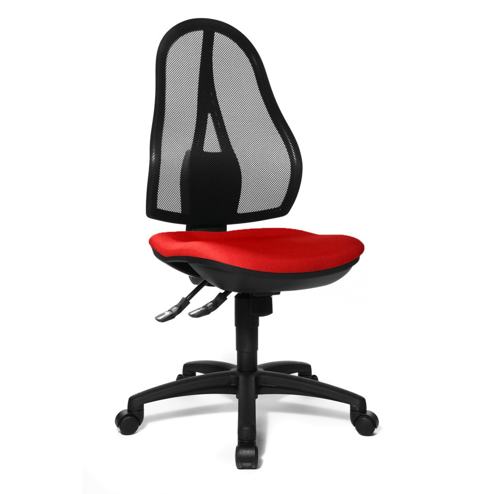 Produktabbildung Nr. 2: Topstar® Bürodrehstuhl Open Point Syncro, Bandscheibensitz, Netzrücken, rot