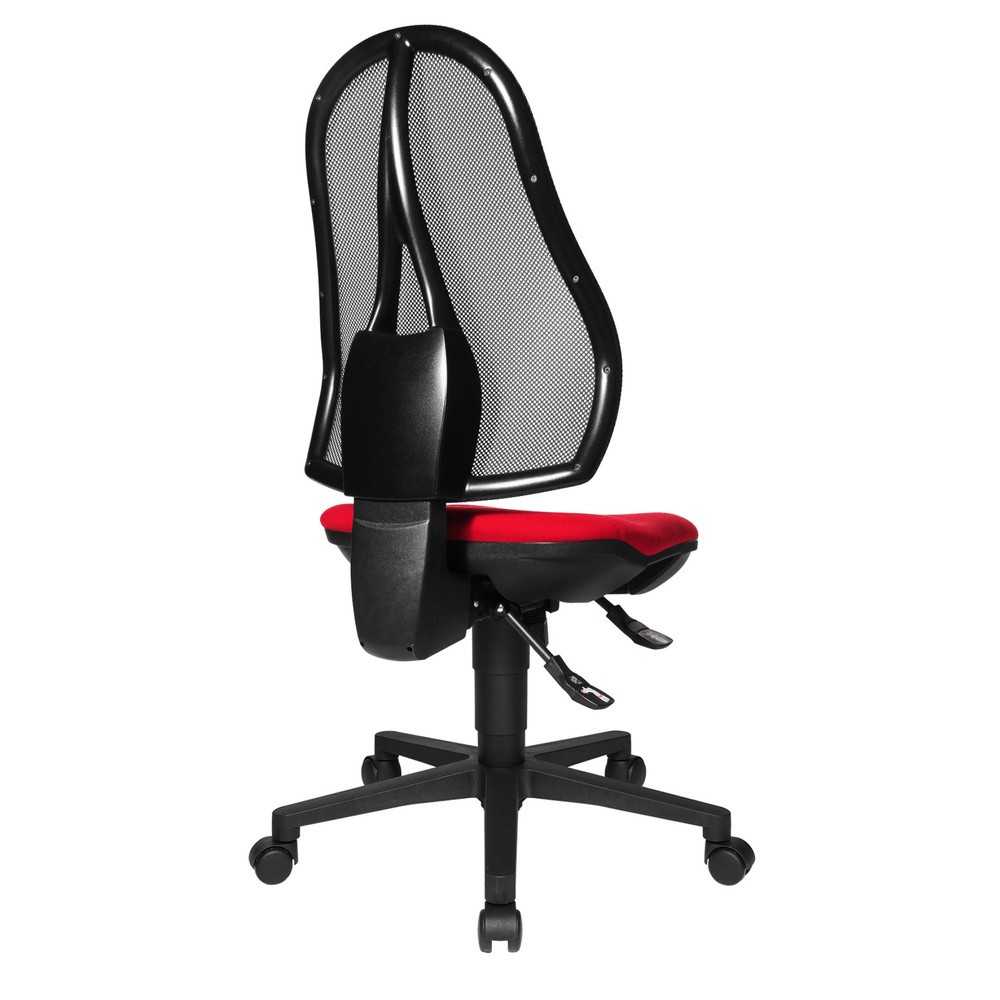 Produktabbildung Nr. 5: Topstar® Bürodrehstuhl Open Point Syncro, Bandscheibensitz, Netzrücken, rot