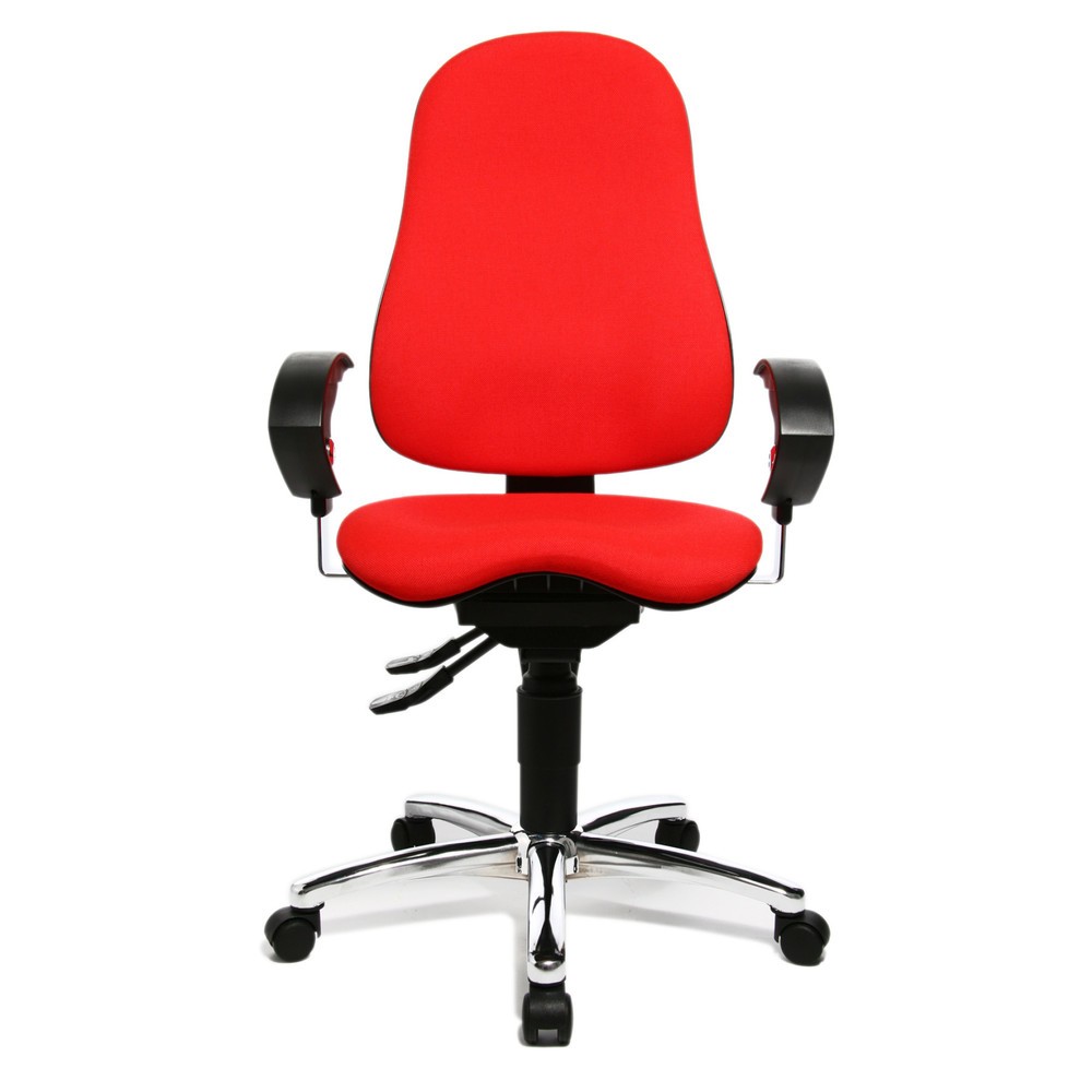 Produktabbildung Nr. 1: Topstar® Bürodrehstuhl Ortho 10, höhenverstellbare Armlehnen, rot