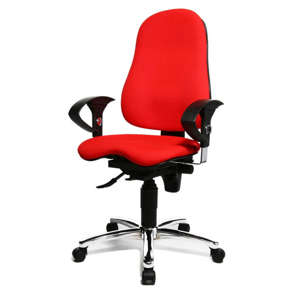 Produktabbildung Nr. 2: Topstar® Bürodrehstuhl Ortho 10, höhenverstellbare Armlehnen, rot