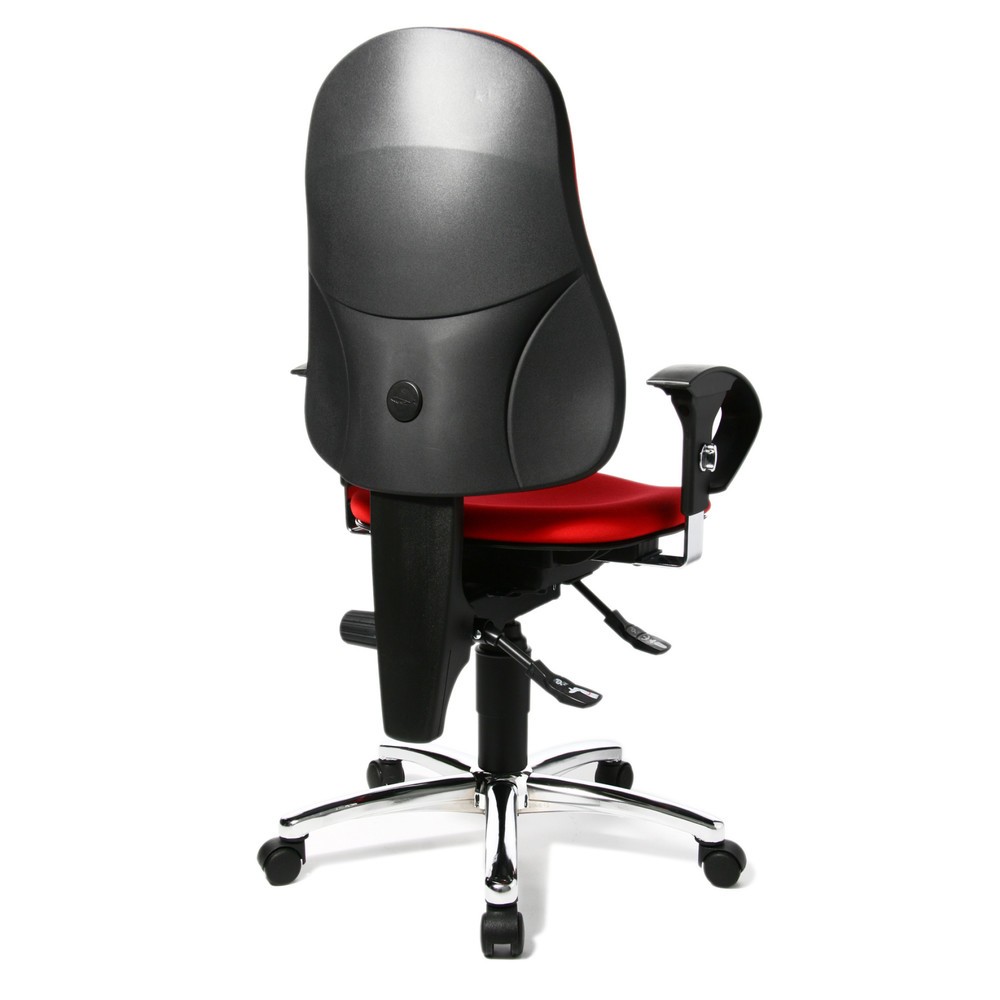 Produktabbildung Nr. 3: Topstar® Bürodrehstuhl Ortho 10, höhenverstellbare Armlehnen, rot