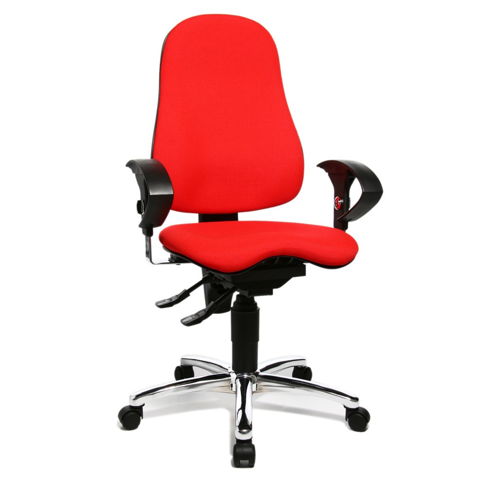 Produktabbildung Nr. 6: Topstar® Bürodrehstuhl Ortho 10, höhenverstellbare Armlehnen, rot