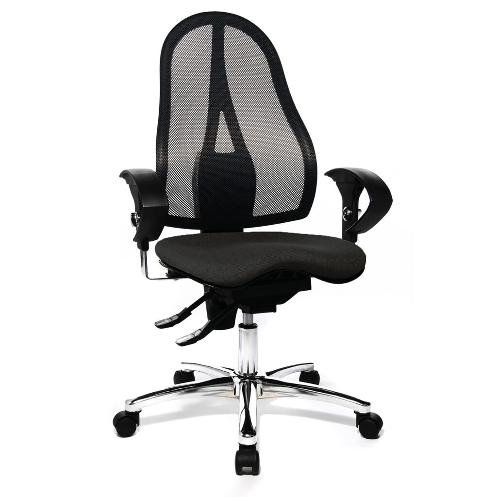 Produktabbildung Nr. 7: Topstar® Bürodrehstuhl Ortho 15, Netzrücken, höhenverstellbare Armlehnen, anthrazit