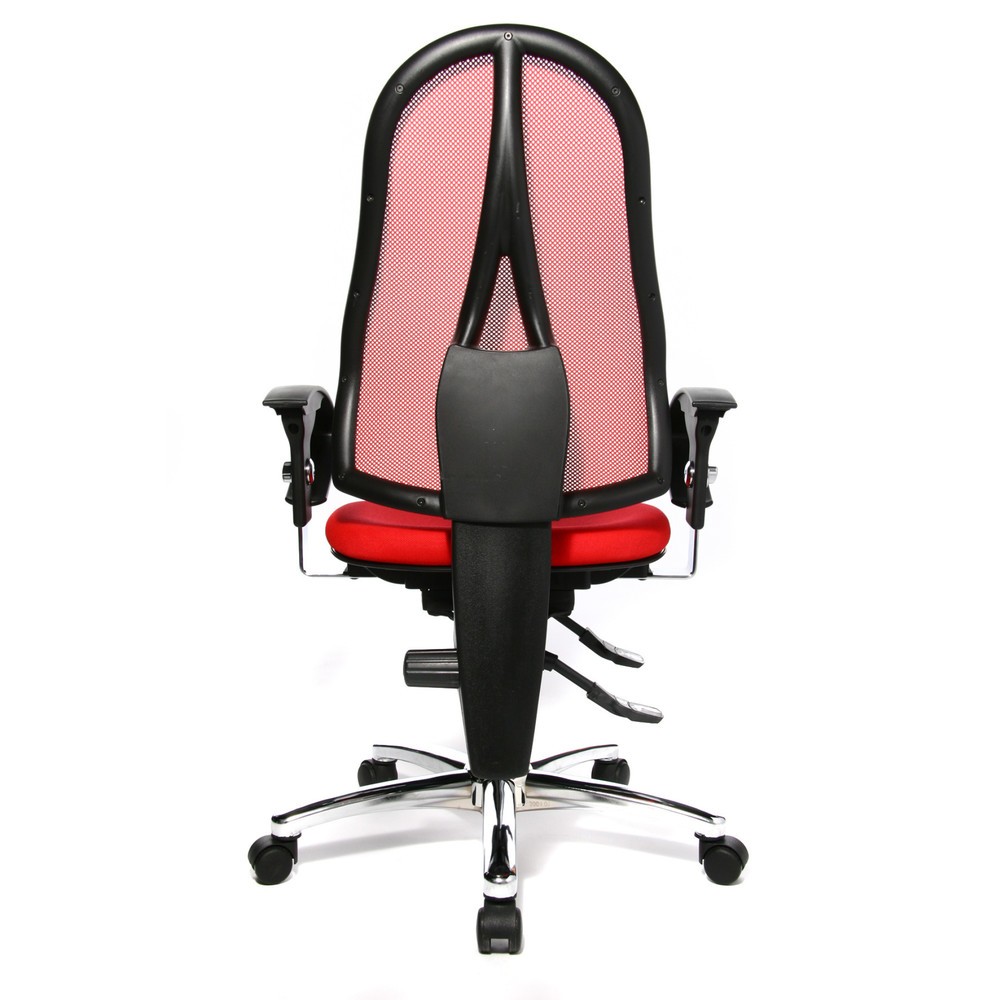 Produktabbildung Nr. 3: Topstar® Bürodrehstuhl Ortho 15, Netzrücken, höhenverstellbare Armlehnen, rot
