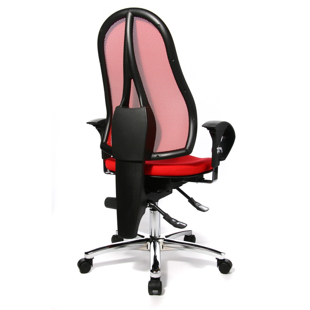 Produktabbildung Nr. 5: Topstar® Bürodrehstuhl Ortho 15, Netzrücken, höhenverstellbare Armlehnen, rot