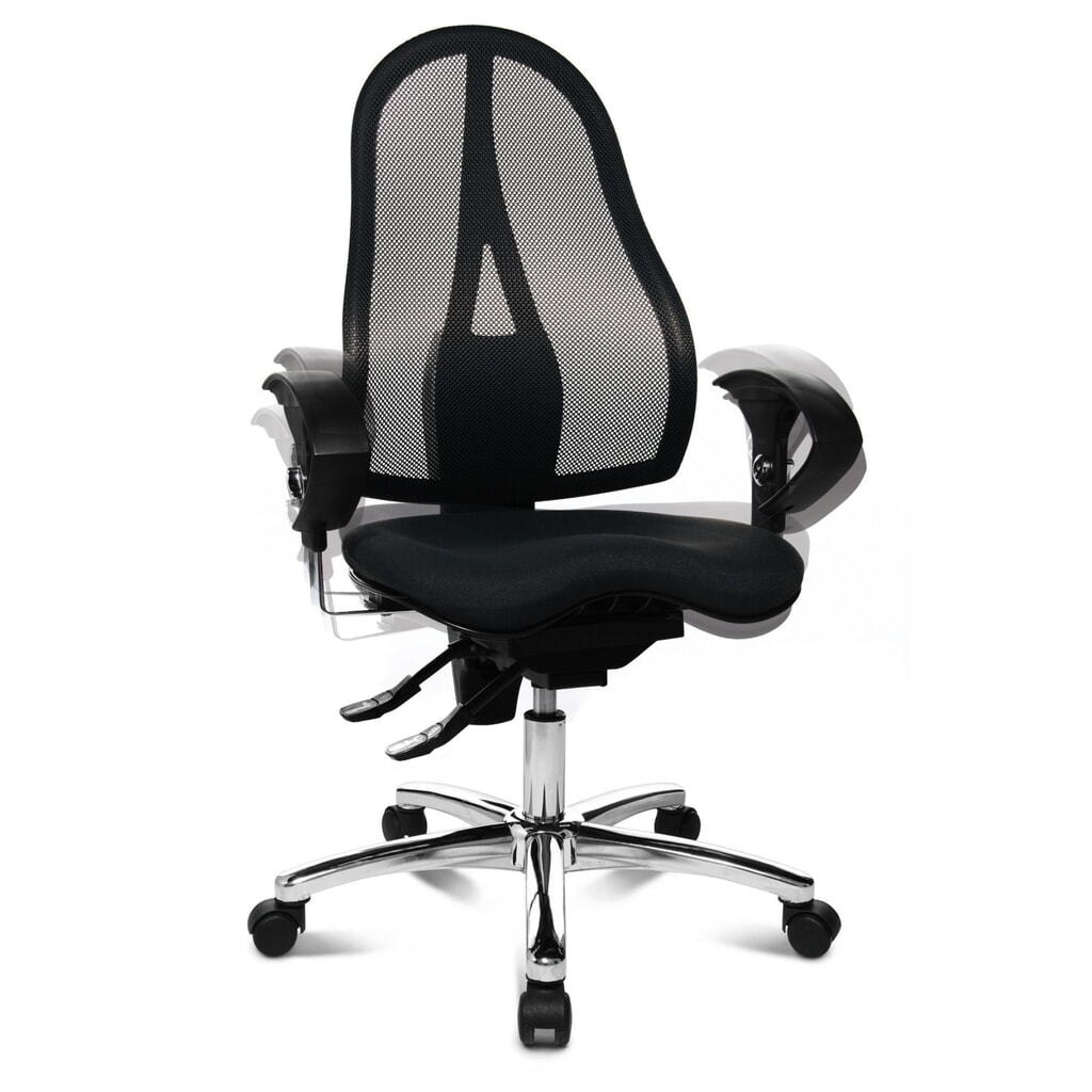 Produktabbildung Nr. 5: Topstar® Bürodrehstuhl Ortho 15, Netzrücken, höhenverstellbare Armlehnen, schwarz