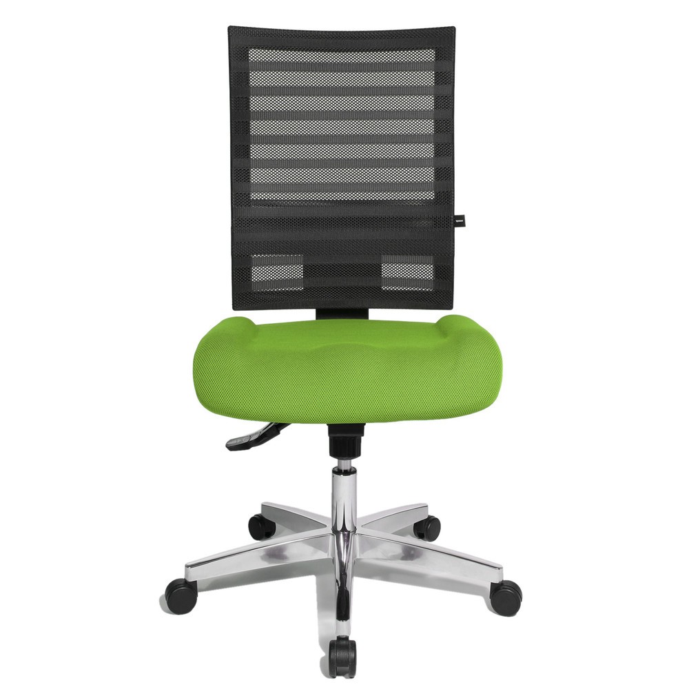 Produktabbildung: Topstar® Bürodrehstuhl P91-NET, Netzrücken schwarz, Sitz apfelgrün