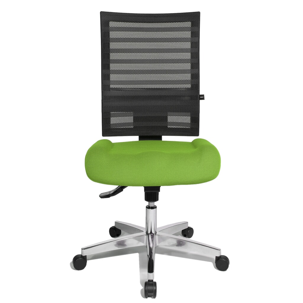 Topstar® Bürodrehstuhl P91-NET, Netzrücken schwarz, Sitz apfelgrün Produktabbildung: Topstar® Bürodrehstuhl P91-NET, Netzrücken schwarz, Sitz apfelgrün