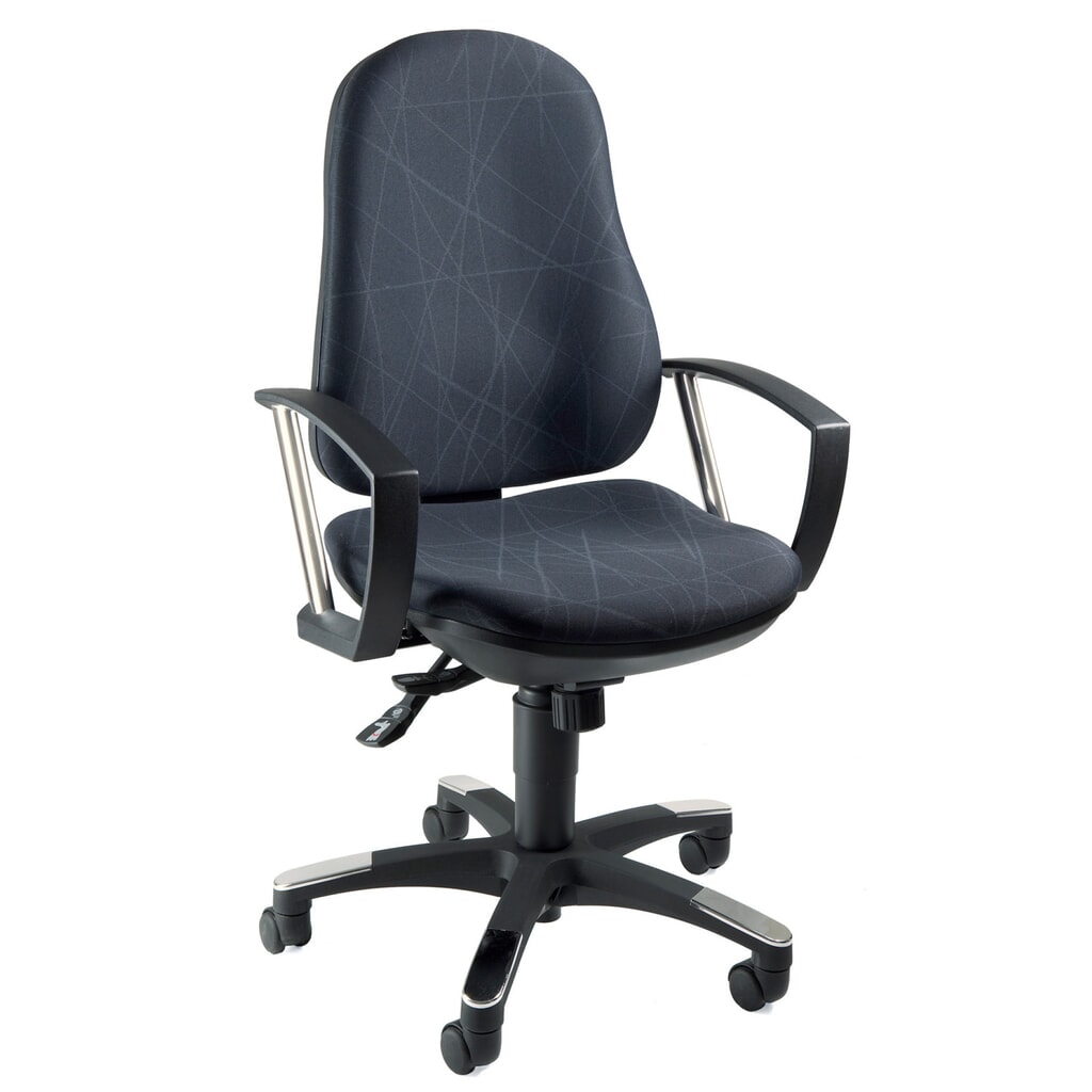 Topstar® Bürodrehstuhl Trend SY 10, Bandscheibensitz, schwarz-dunkelgrau gemustert Produktabbildung: Topstar® Bürodrehstuhl Trend SY 10, Bandscheibensitz, schwarz-dunkelgrau gemustert
