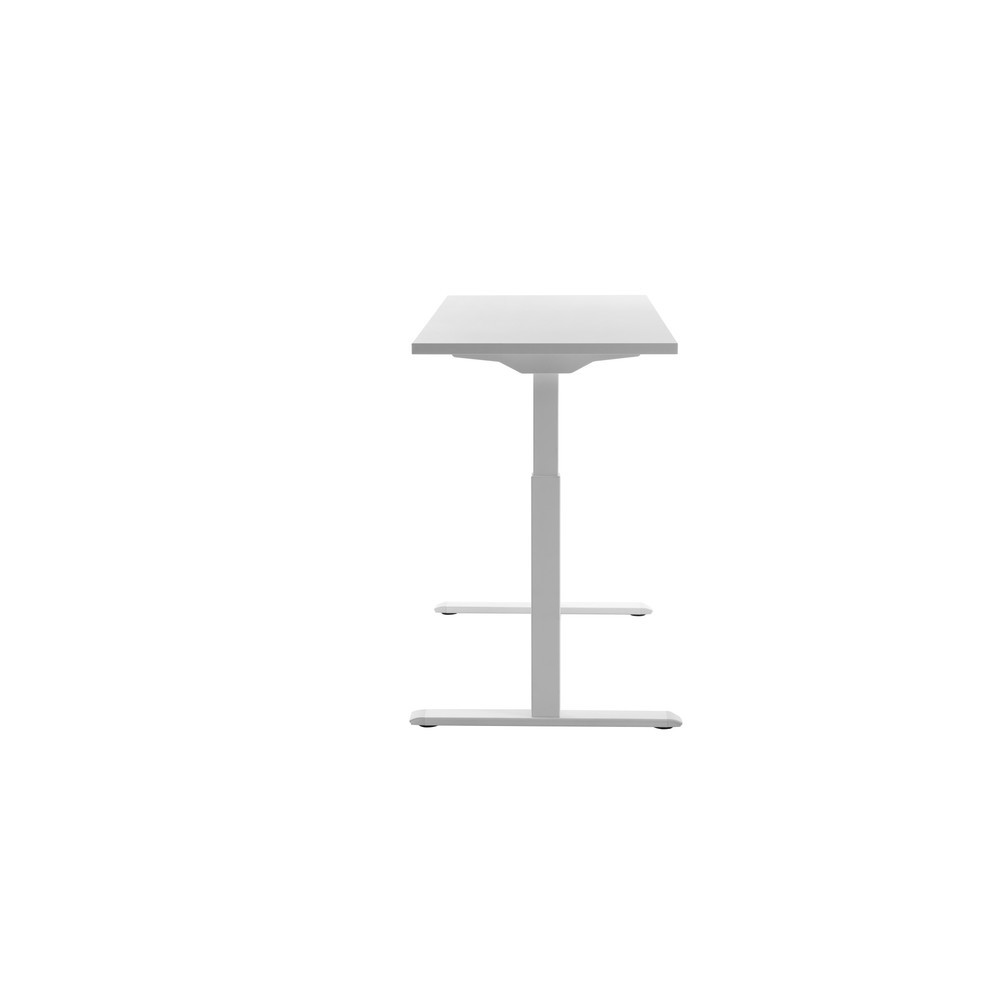 Produktabbildung Nr. 2: Topstar® Elektrisch höhenverstellbarer Schreibtisch E-Table, T-Fuß, BxT 1.400 x 600 mm, weiß/weiß