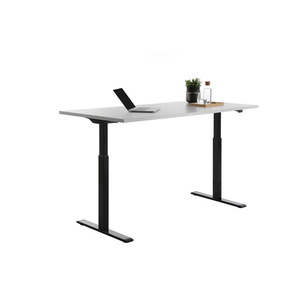 Produktabbildung Nr. 4: Topstar® Elektrisch höhenverstellbarer Schreibtisch E-Table, T-Fuß, BxT 1.600 x 800 mm, grau/schwarz
