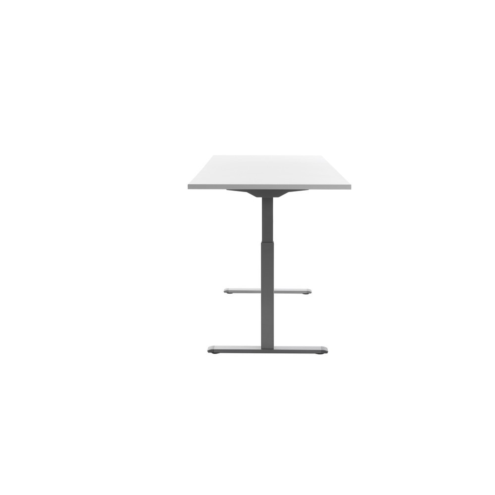 Produktabbildung Nr. 2: Topstar® Elektrisch höhenverstellbarer Schreibtisch E-Table, T-Fuß, BxT 1.800 x 800 mm, weiß/lichtgrau