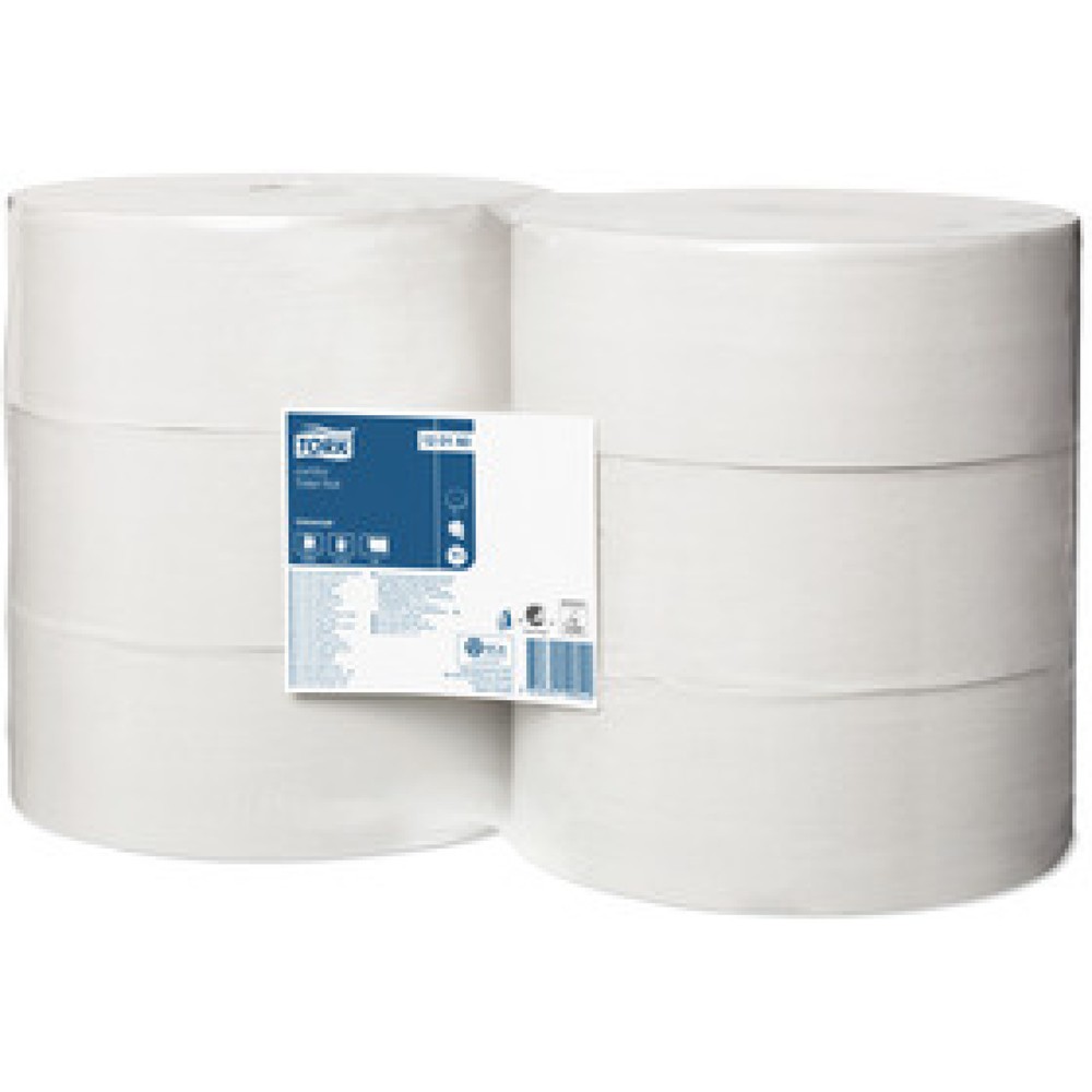 Produktabbildung: TORK® 120160 Jumbo-Toilettenpapier 1-lagig , 1 VE = 6 Rollen
