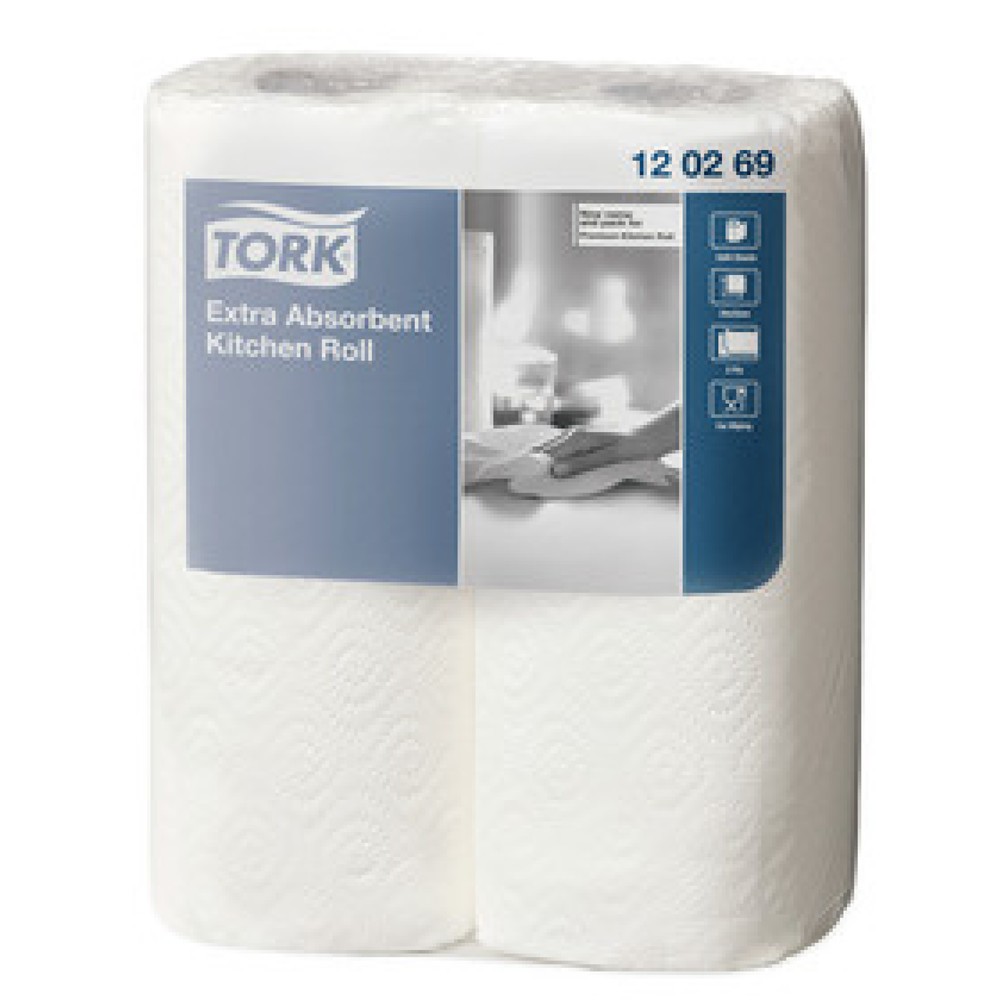 Produktabbildung: TORK® 120269 extra saugfähige Küchenrolle, 1 VE = 24 Rollen