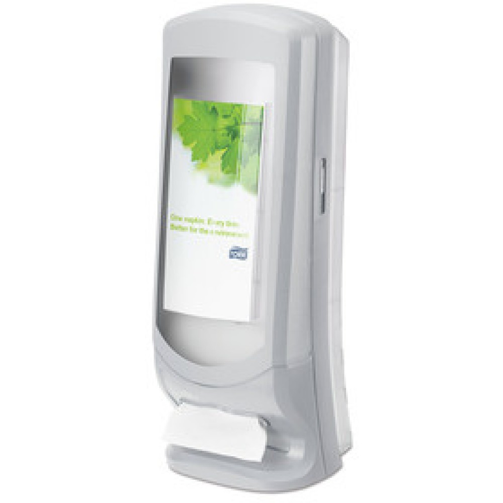 Produktabbildung: TORK® 272213 Xpressnap Steh- und Wandspender für Servietten, Spendersystem N4, Maße (BxHxT): 23, x 62,2 x 23,5 cm, Farbe: hellgrau