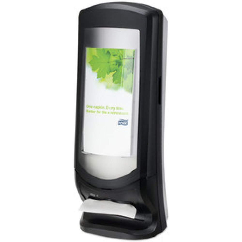 Produktabbildung: TORK® 272213 Xpressnap Steh- und Wandspender für Servietten, Spendersystem N4, Maße (BxHxT): 23, x 62,2 x 23,5 cm, Farbe: schwarz