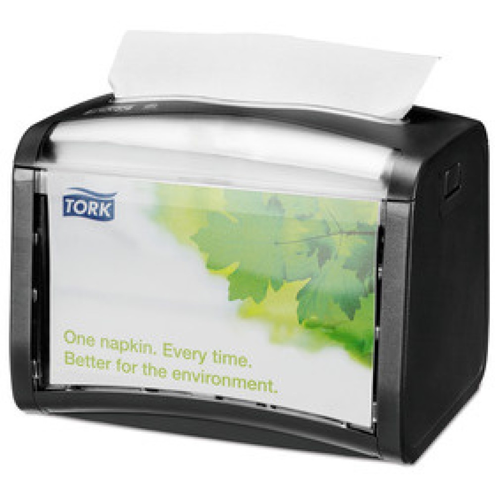 Produktabbildung: TORK® 272613 Xpressnap Tischspender für Servietten, Spendersystem N4, Maße (BxHxT): 20,1 x 15,5 x 15,0 cm, Farbe: schwarz